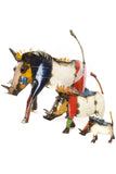 Recycled Oil Drum Colorful Warthog Sculptures Small Warthog Oil Drum Sculpture