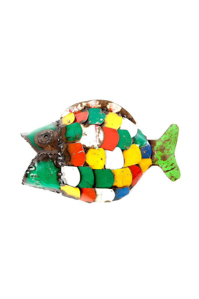 Colorful Recycled Metal Fish Wall Art - Fair Trade Sculpture