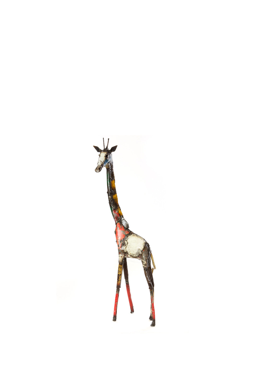 Colorful Giraffe Oil Drum Sculptures Extra Small (2') Giraffe