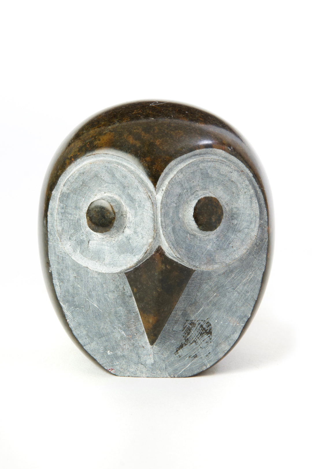 Serpentine Stone Owl Sculpture from Zimbabwe Small Serpentine Stone Owl Sculpture from Zimbabwe