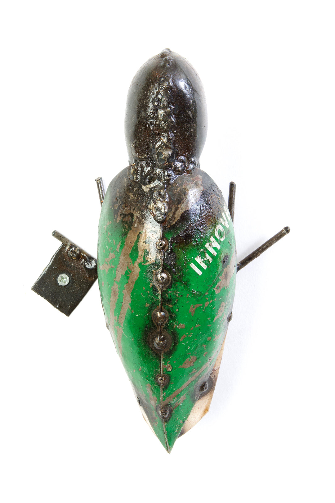 Hanging Woodpecker Recycled Oil Drum Sculpture Default Title