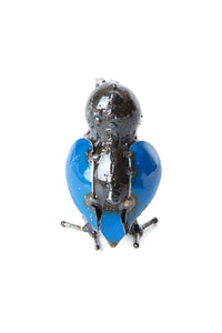 Blue Kingfisher Recycled Oil Drum Sculpture Small Blue Kingfisher Recycled Oil Drum Sculpture