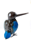Blue Kingfisher Recycled Oil Drum Sculpture Large Blue Kingfisher Recycled Oil Drum Sculpture