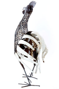 Mesh Rooster Recycled Metal Sculpture Default Title
