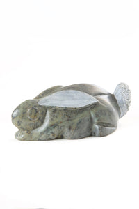 AMELIA HIDING Shona Serpentine Stone Rabbit Sculptures Small Serpentine Stone Rabbit Sculpture