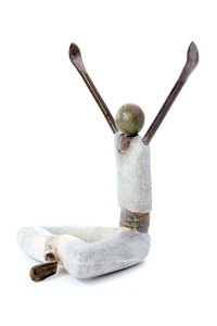 Stone & Metal Yogi Sculpture with Outstretched Arms Default Title